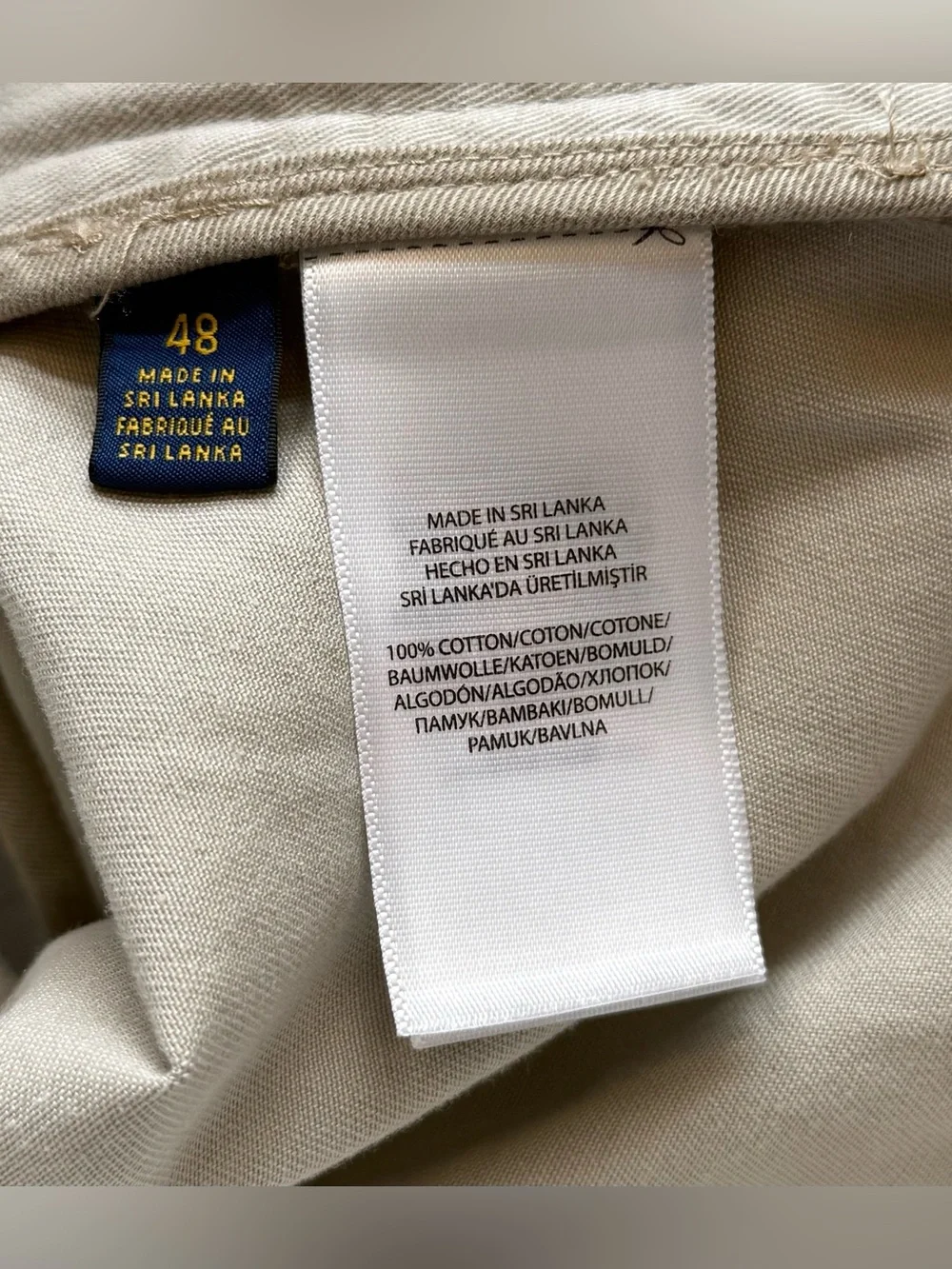 NWT Polo Ralph Lauren Men’s 48 Classic Polo Cargo Shorts Light Khaki Chino